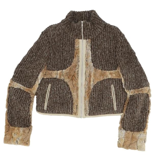 오들리워크샵 자켓 Drift Knit & Fur Quad Jacket