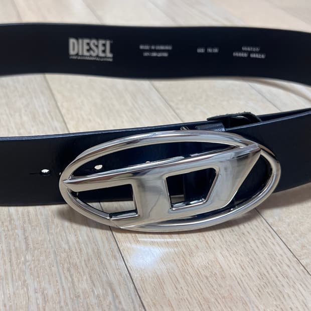 디젤 블랙 가죽 벨트 75사이즈