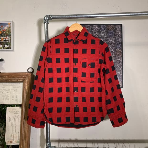 브루나보인 스퀘어 체크 플란넬 셔츠