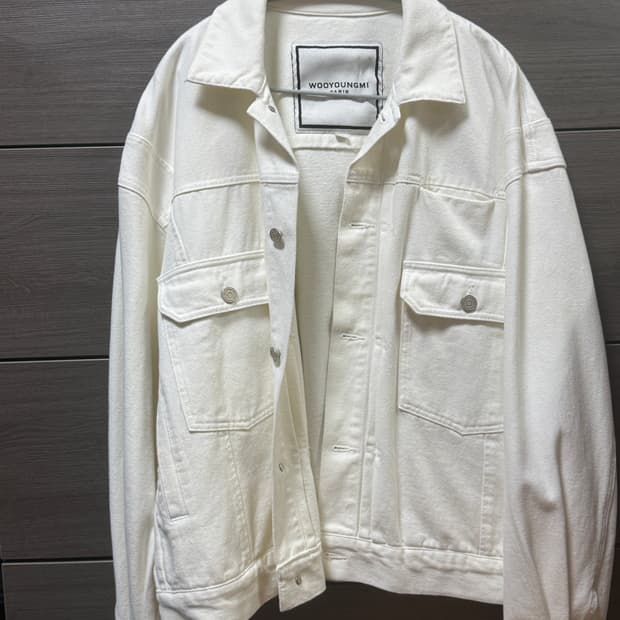 우영미 20ss 트러커 화이트 데님 자켓