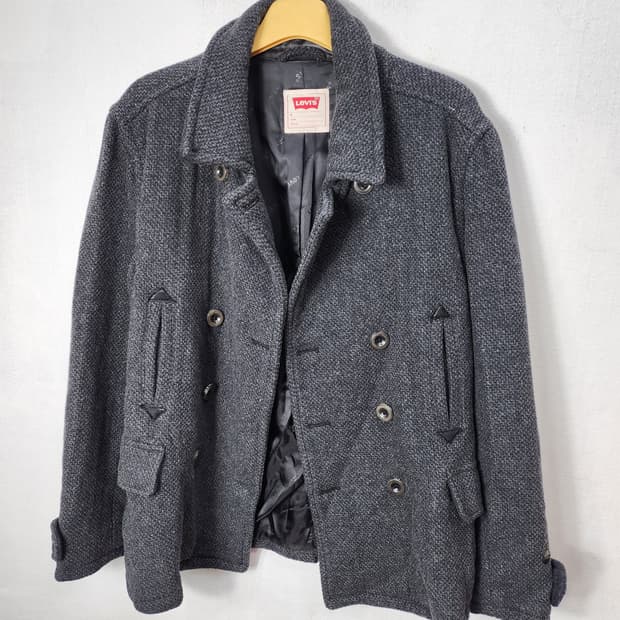 (빈티지)리바이스 남성 울모직 피코트 95 M