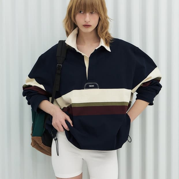 그로브 grove HAGUE RUGBY SWEATSHIRT 스트라이프 럭