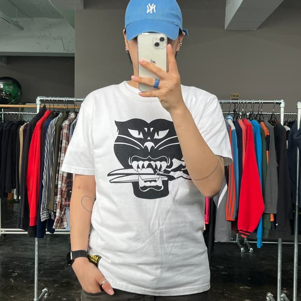 BARBOUR 프린팅 반팔 티셔츠
