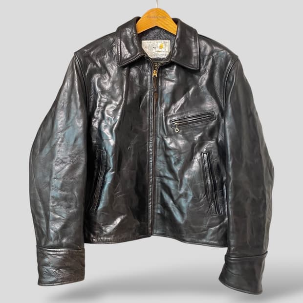 (38)에어로레더 하프벨트 홀스하이드 자켓