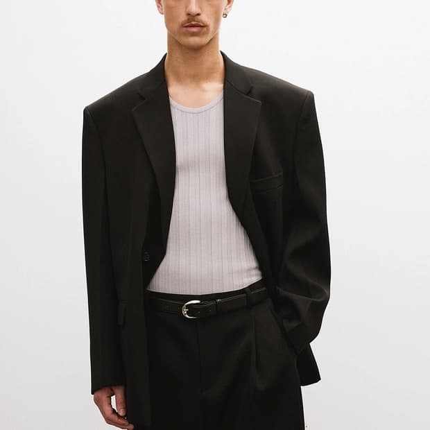 렉토 25SS 오버사이즈 싱글 자켓 블랙