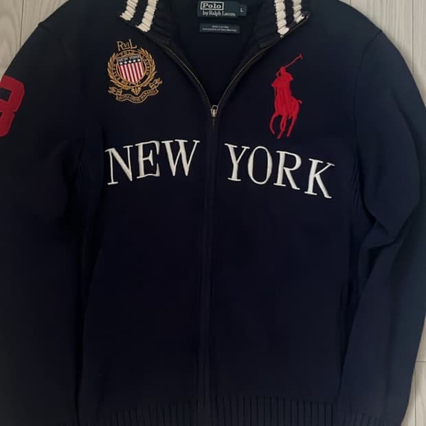 빅포니 니트집업 