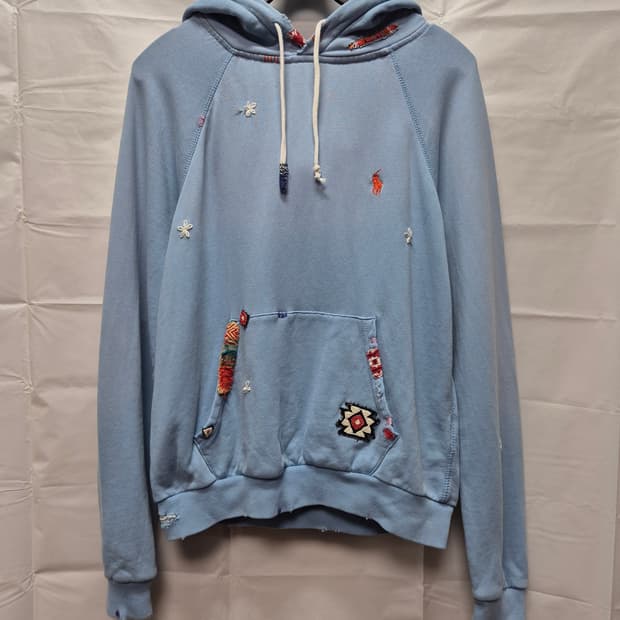 폴로 여성 패치워크 후드