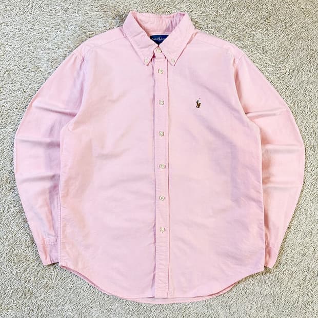 폴로 랄프로렌 스키니핏 멀티포니 옥스포드 셔츠 핑크