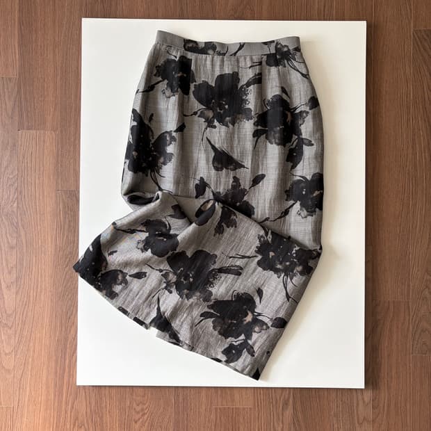 flower patterned skirt