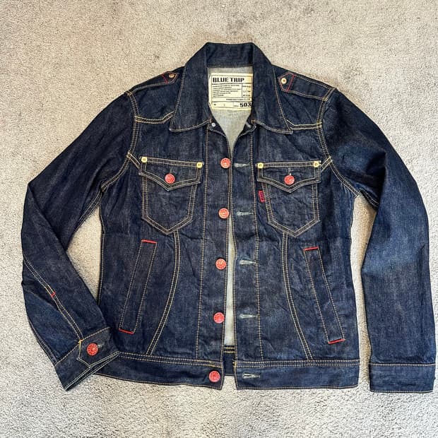 에드윈 BLUE TRIP 라인 503 데님 트러커 자켓M