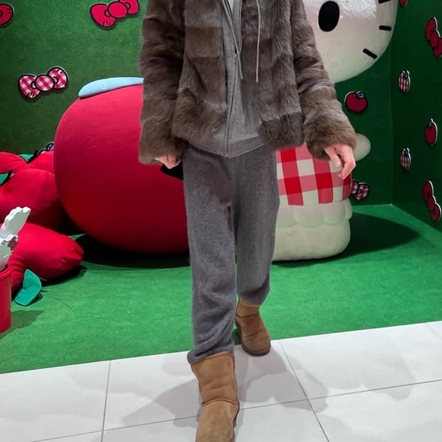 EMBA 호리젠탈 리얼 밍크 자켓