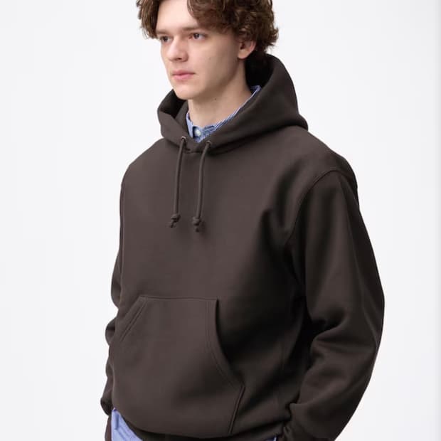 지유 헤비후드티 브라운