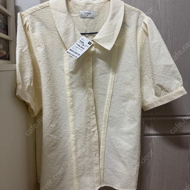 탑텐 topten 시어서커 볼륨 소매 블라우스