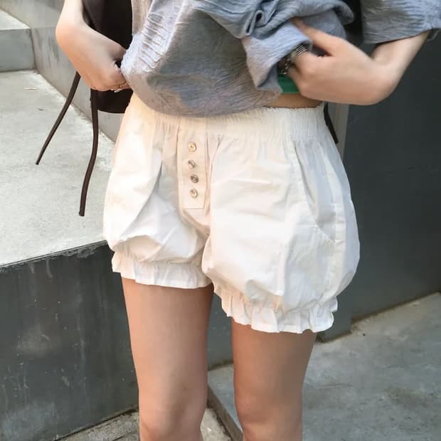 펌킨 숏츠 화이트