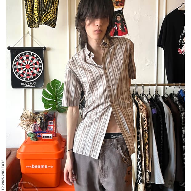 2000s BURBERRY London 1/2 Stripe Shirt