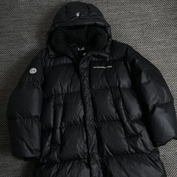 LMC 블랙 박시핏 다운 롱패딩 y 2827