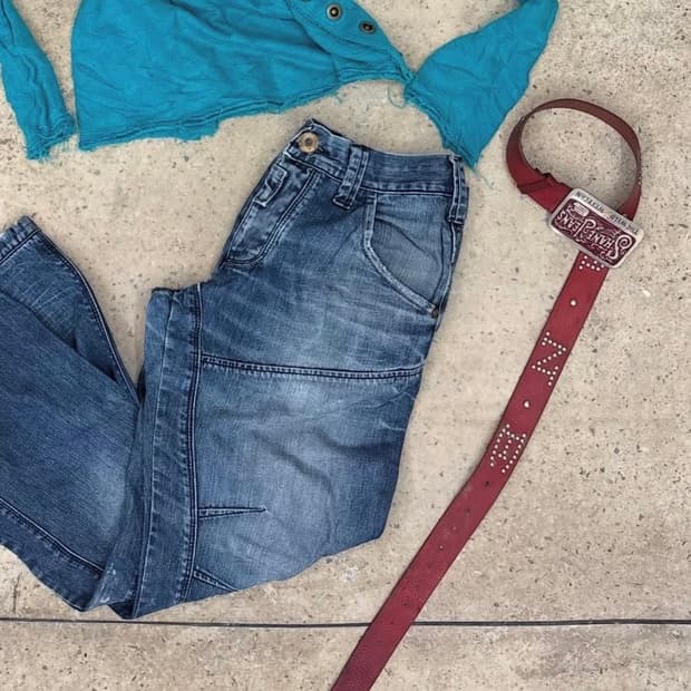 y2k 걸스 갸루 빈티지 벨트