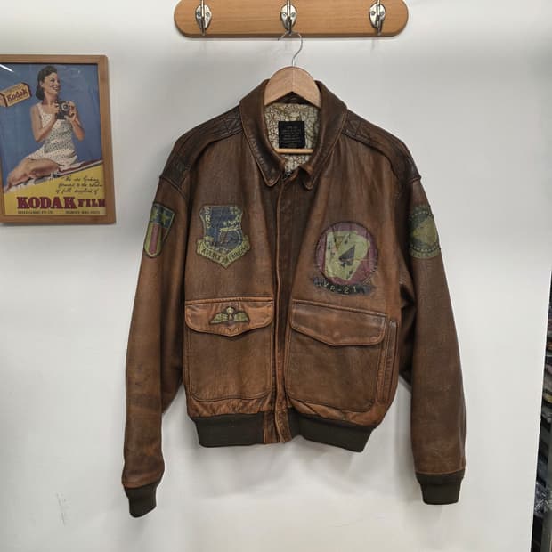 [S]AVIREX 빈티지 아비렉스 A-2 레더 봄버 자켓