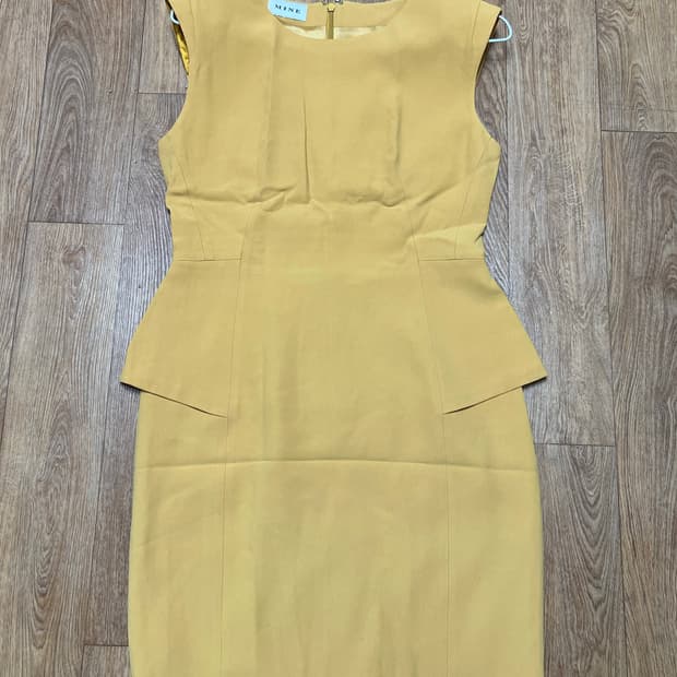 한섬 마인 옐로우 원피스