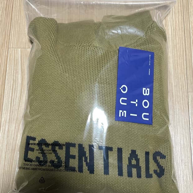 L 피오갓 에센셜 니트 후드 앰버