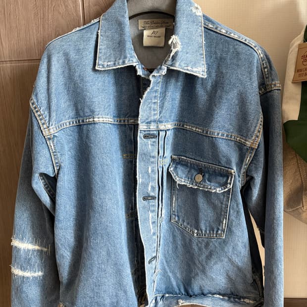 레미릴리프 14온즈 데님 자켓 Repair Used Blue