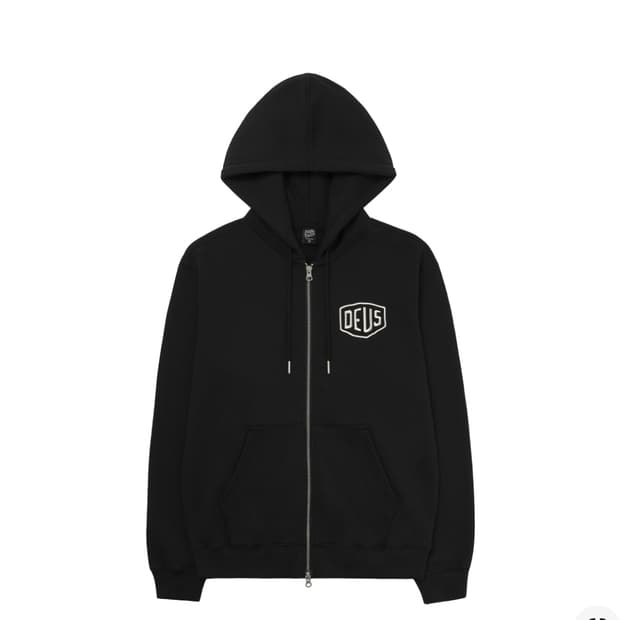 데우스 엑스 마키나 컬리지 어드레스 후드 집업 블랙 S