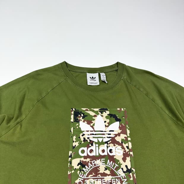 아디다스 카모 밀리터리 카키 반팔티 (3XL)