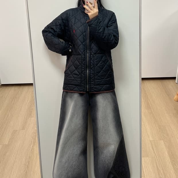 폴로 랄프로렌 블랙 퀄팅 누빔 자켓