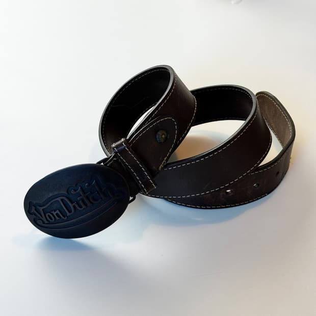 본더치 카우 레더 벨트 메탈 버클 (OS) y2k