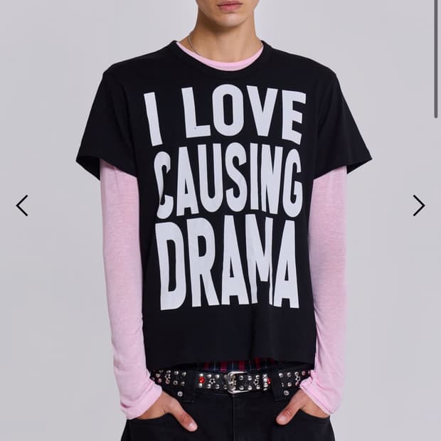Jaded london DRAMA SLOGAN TEE