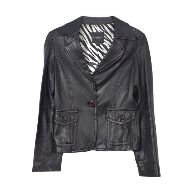 RAPISARDI 지브라 안감 리얼 양가죽 자켓 55