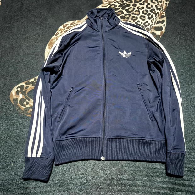 00's 아디다스 빈티지 구 파이어버드 트랙탑 져지 네이비