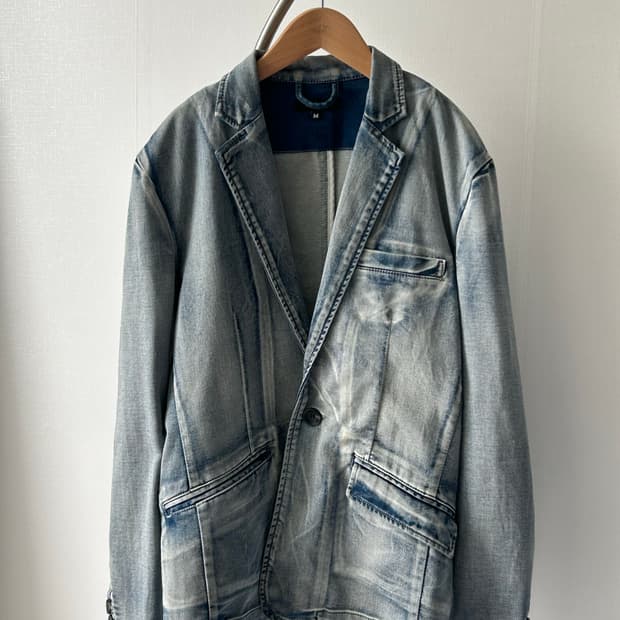 워시드 빈티지 데님 자켓