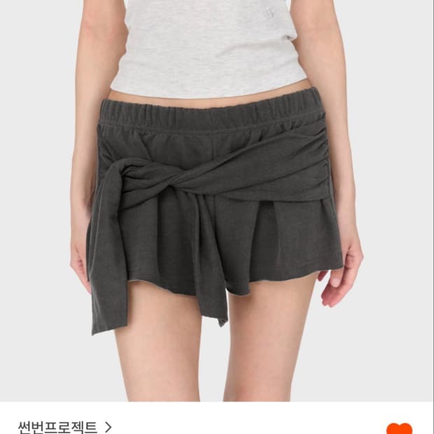 썬번프로젝트 TIE RAW-CUT SWEAT SHORTS 타이 쇼츠