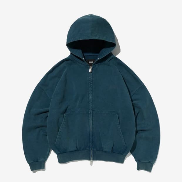 스웨이드 크롭 후드집업