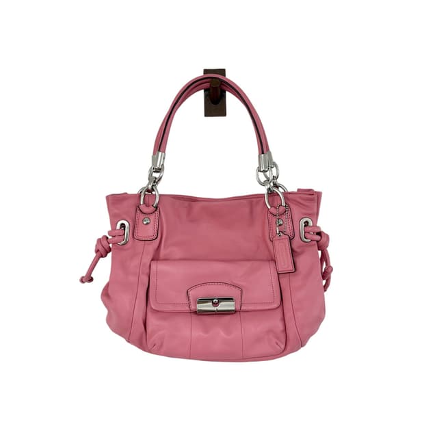 코치 셔링 핑크 숄더백 