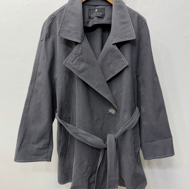 정품) 랑방 한섬 벨티드 트렌치 자켓 82