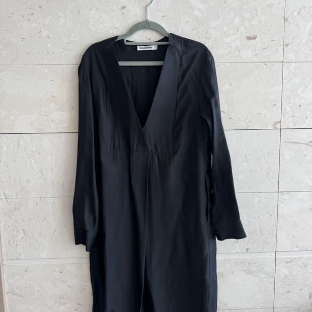 질샌더 JIL SANDER  실크 레이온 혼방 셔츠 원피스 36 컬러 블