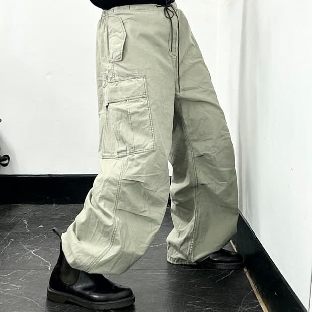 Seo 에스이오 카고 코튼 빅 팬츠