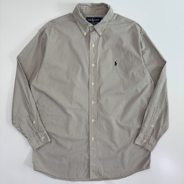 Polo  폴로 랄프로렌 90,s 브레이크 코튼 체크 셔츠