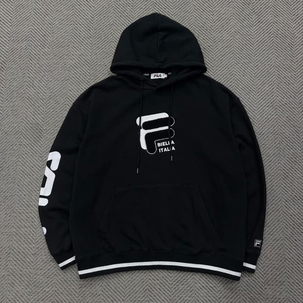 휠라 그래픽 로고 후드티 v2513