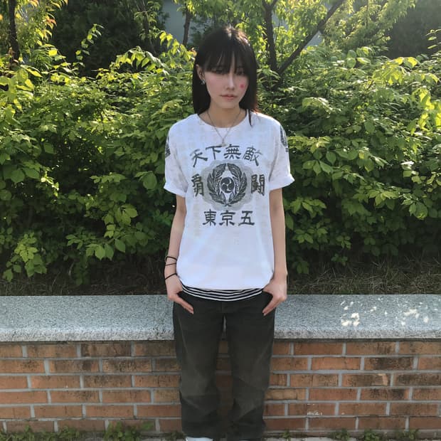 Tokyo Five Y2K Kanji Skull Tee