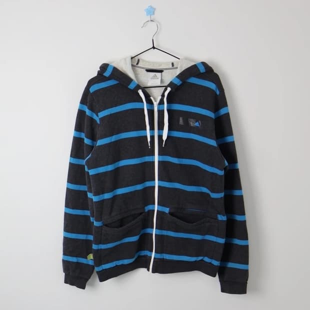 adidas Stripe Zip-Up Hoodie Jacket