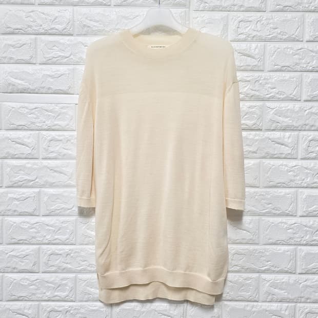 S 한섬 the CASHMERE 니트 반팔티
