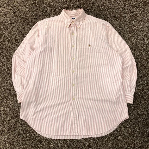 폴로 랄프로렌 핑크 스트라이프 셔츠