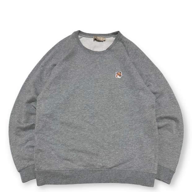 메종키츠네 폭스헤드 맨투맨 그레이