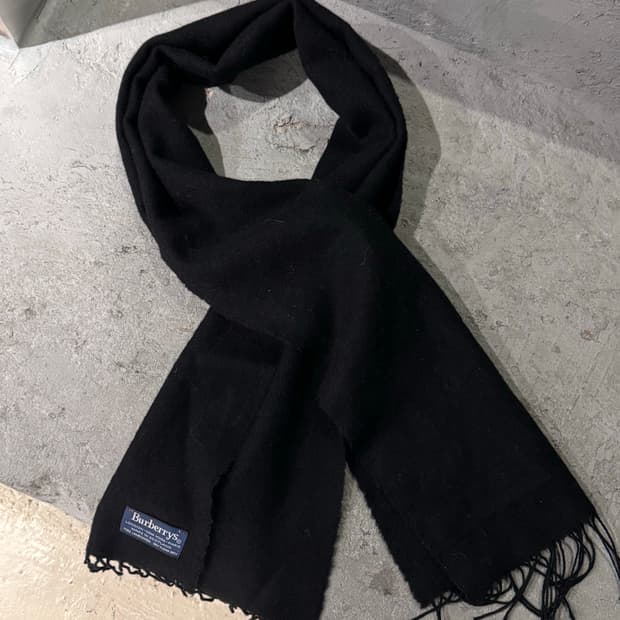 버버리 램스울 블랙 머플러 