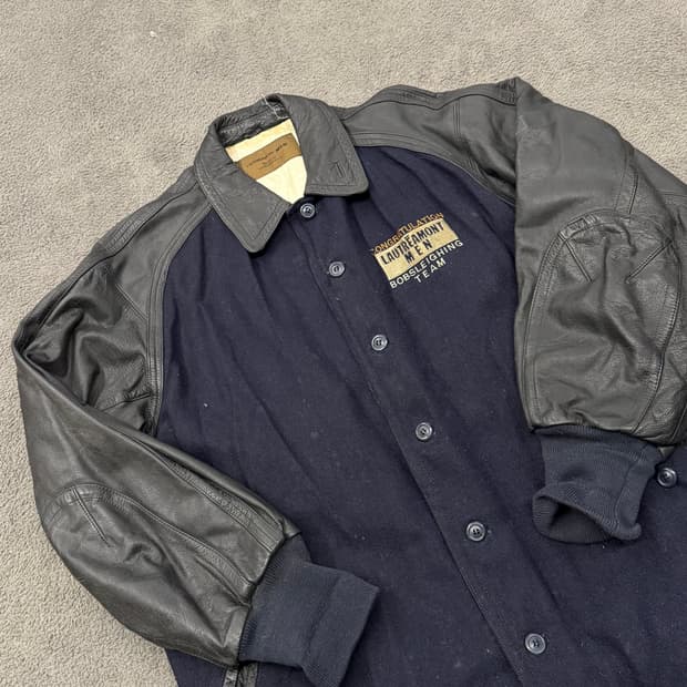 [정품/M] 빈티지 소가죽 울바시티 자켓 c1