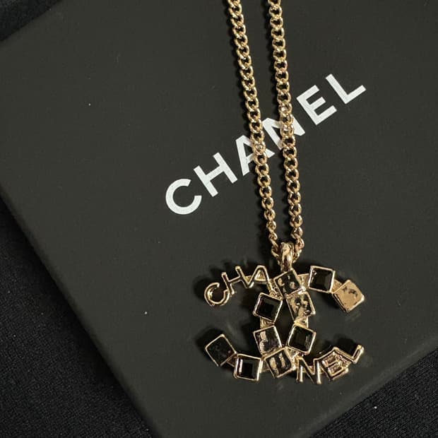 샤넬 cc로고 정품 업사이클링 골드 체인 목걸이