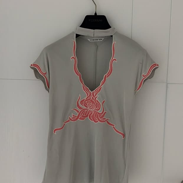 비비안탐 VIVIENNE TAM 오리엔탈 자수 메쉬탑44,마른55정품